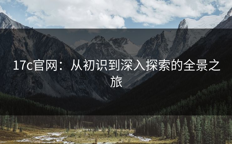 17c官网：从初识到深入探索的全景之旅