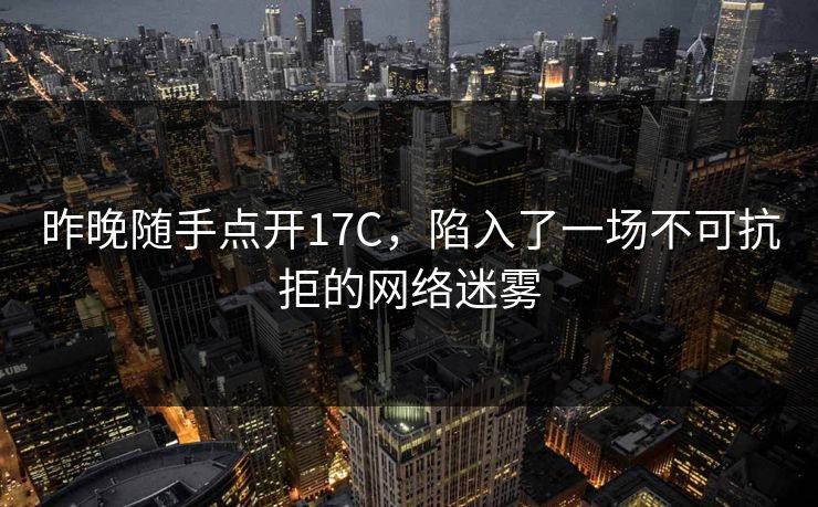 昨晚随手点开17C，陷入了一场不可抗拒的网络迷雾